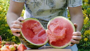 Food Fight an der Schule am Schloss: Team Gesund battelt mit Melone. Team Gesund battelt mit Melone. Food Fight